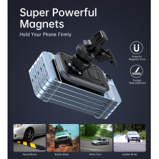 Titolare dell'automobile con un caricatore di induzione da 15W su un aeromobile a scacchi - nero