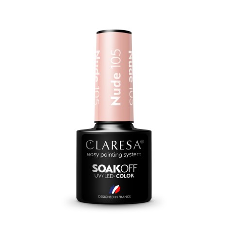 CLARESA Hibrid körömlakk NUDE 105 - 5g — elölnézet