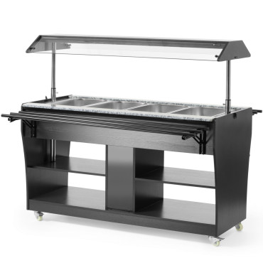 Barm Bamar aquecimento para probles com caixa de iluminação 4 GN Recipientes 1/1 30-90c 2000