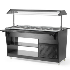 Buffetbar Koeltafel met verlichting Piek 4 Containers GN 1/1 2-10C 170 W