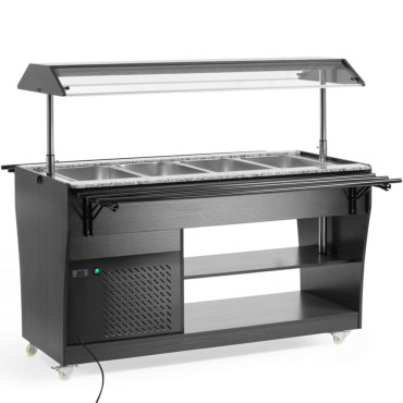 Buffet Barra de refrigeração com iluminação Pico 4 Recipientes GN 1/1 2-10C 170 W