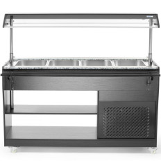 Buffetbar Koeltafel met verlichting Piek 4 Containers GN 1/1 2-10C 170 W