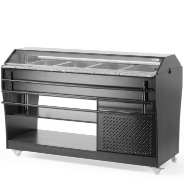 Buffé Bar Kylbord med belysningstopp 4 behållare GN 1/1 2-10C 170 W