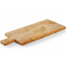 Tablero para servir queso queso. Bocadillos de madera oliva 480 x 190 mm