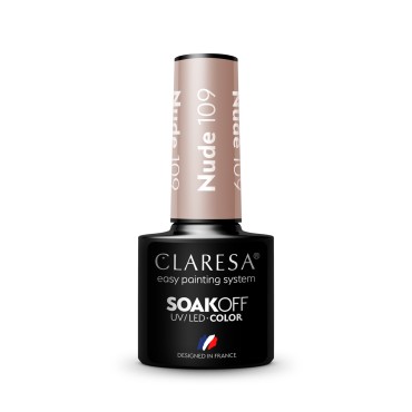 CLARESA Hybrid nagellak NUDE 109 - 5g — vooraanzicht