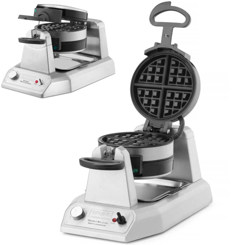 Dvigubo rotacinė vaflinė Belgijos vafliams su nuimamomis plokštėmis 17 x 17 cm 1400 W