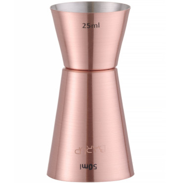 Jigger Barman Μέτρηση διπλής όψης για ποτά χαλκού 25/50 ml