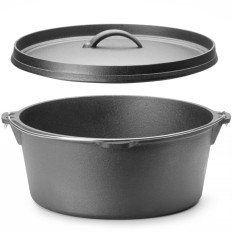 Caldeira de ferro fundido Pot de caça sobre uma fogueira para goules qua. 310 x 155 mm 7,2 l