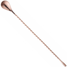 Barmain skje for drinker. Cocktailer Long 385 x 35 mm - Kobber