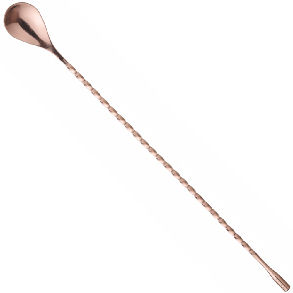 Barmain kanál italokhoz. Koktélok hosszú 385 x 35 mm - réz