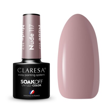 Vernis semi-permanent CLARESA NUDE 117 - 5g — ensemble présenté