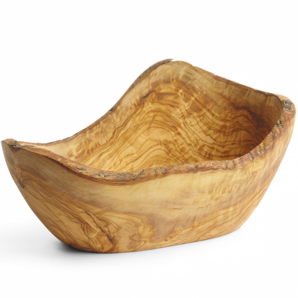 Dekorative dekorative Schüssel aus Olivenholz 300 x 190 x 110 mm