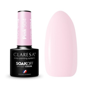 Vernis hybride CLARESA PINK 504 - 5g — ensemble présenté