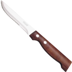 Steak kés fából készült erdő fogantyúval hossza 110/225 mm