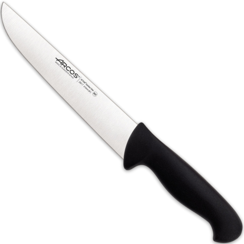 Cuchillo de cuchillo para el corte de carne de desplazamiento. Una serie de 2900 longitud 210/338 mm