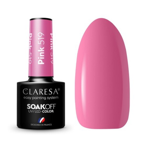 Esmalte híbrido CLARESA PINK 519 - 5g — conjunto mostrado