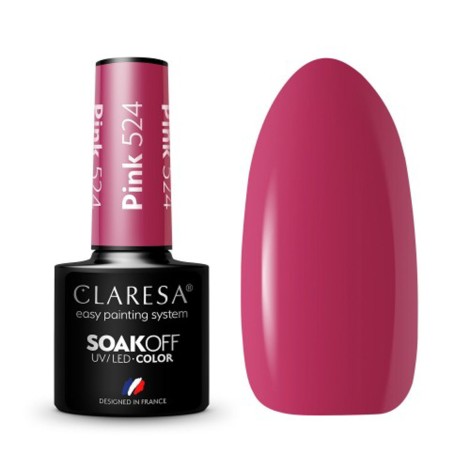 CLARESA Hybrid neglelak Pink 524 - 5g — sæt vist sammen