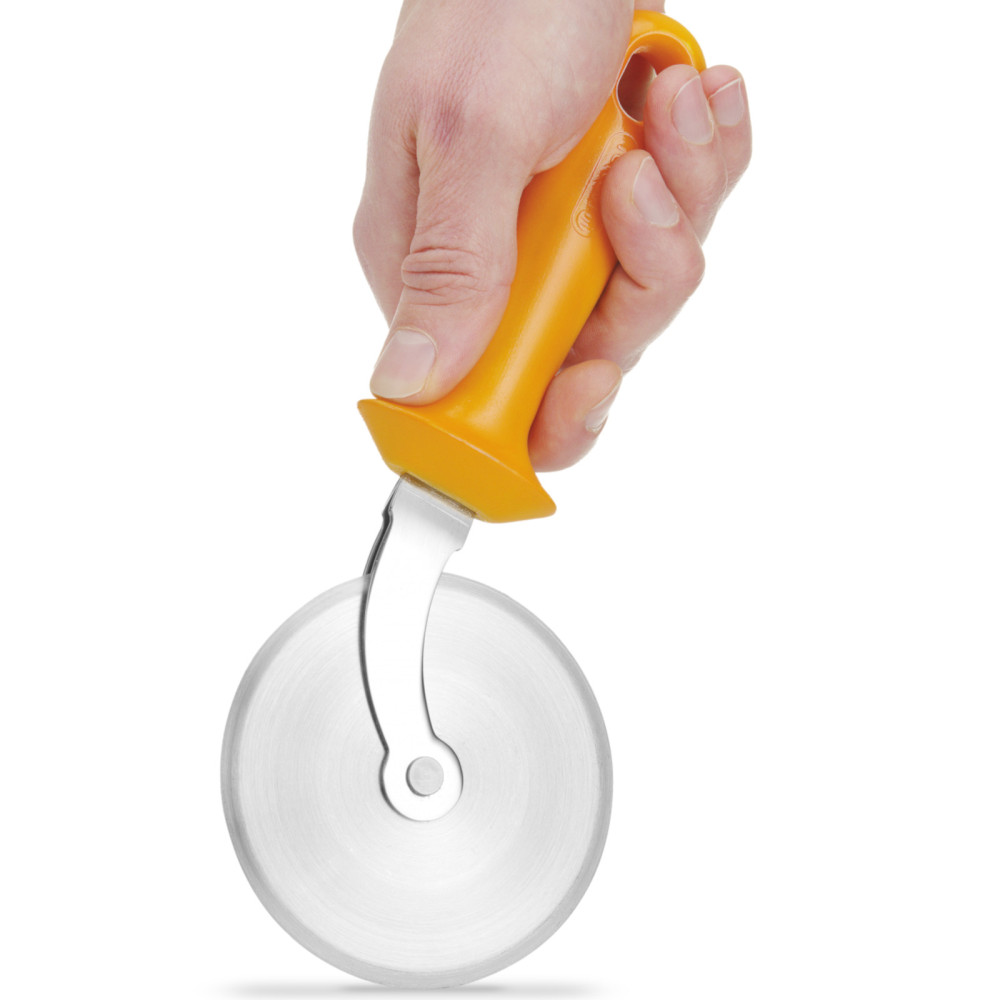 Nožni nož na rezanju pice na pizza 97 x 240 mm - oranžna