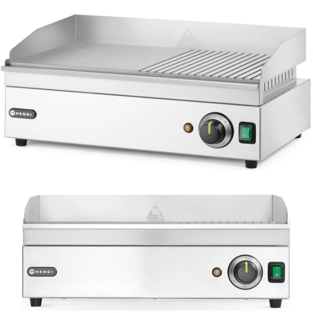 Elektrická mřížková deska BBQ hladce rozdrcená 527 x 404 mm 2400 W