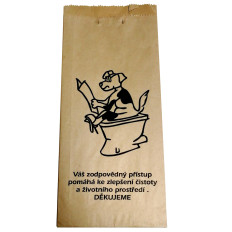 Papírzsákok karton dobozokkal a Dog Fedog Droppings CZ 25SZT-en.