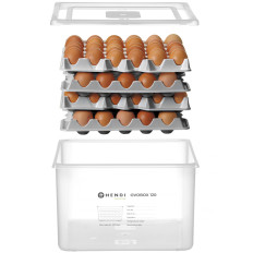 Contenedor de huevos 8 camiones para 120 huevos ovobox 18 l 355 x 325 x 200 mm