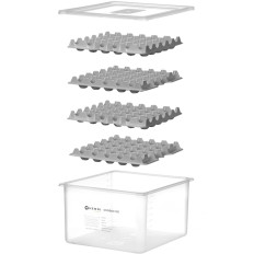 Caminhões de contêiner 8 de ovos para 120 ovos ovox 18 l 355 x 325 x 200 mm