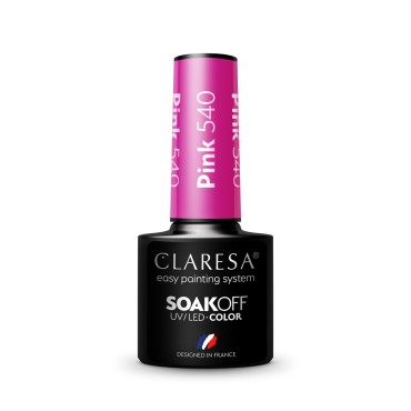 CLARESA Hybrid Nagellack PINK 540 Dunkel Rubin 5 ml — Vorderansicht