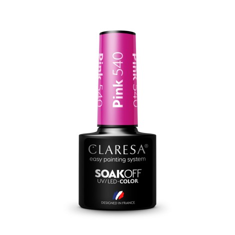 Υβριδικό Βερνίκι Νυχιών CLARESA PINK 540 Σκούρο Ρουμπίνι 5 g — προβολή από μπροστά