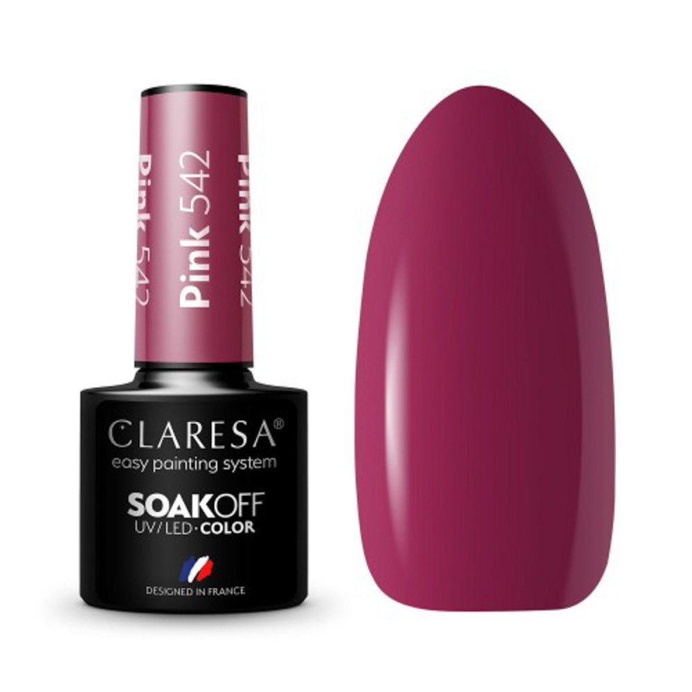 Esmalte de uñas híbrido CLARESA PINK 542 - 5g — conjunto mostrado