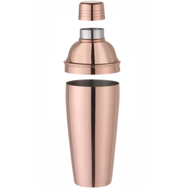 Shaker Barmain 3 Delvis för drycker och cocktails Cobbler 0,8 L - Koppar