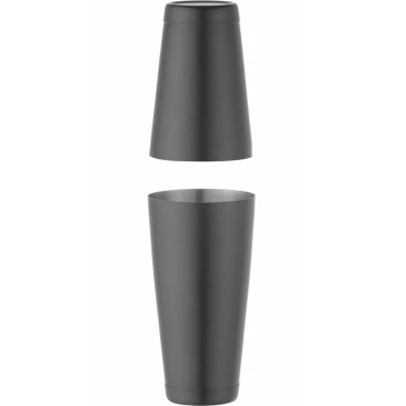 Boston Shaker 2 Partial pour boissons Cocktails Tin sur Tin 0.8 L - Noir