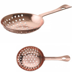 Barman strainer to produce cocktail drinks JULOP 160 x 76 mm - copper
