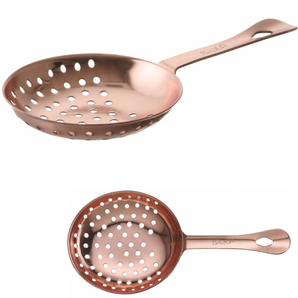 Barman strainer to produce cocktail drinks JULOP 160 x 76 mm - copper