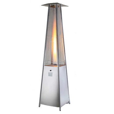 Chauffage de terrasse lampadaire radiateur gazon jardin PIRAMIDA EN ACIER INOXYDABLE au gaz GPL