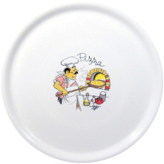 Pizza plošča s porcelanom tradicionalno belo wed. 31 CM - 6 kos.