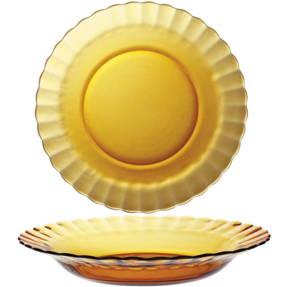 Βαθιά πλάκα Duralex Picardie Amber Orange 230 x 35 mm - σύνολο 6 τεμ.