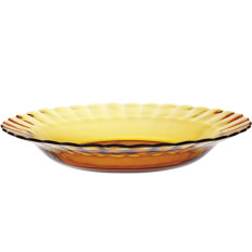 Dybplade Duralex Picardie Amber Orange 230 x 35 mm - Set på 6 stk.