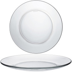 Placa de placa Duralex Lys transparente 235 x 20 mm - 6 PC conjunto.