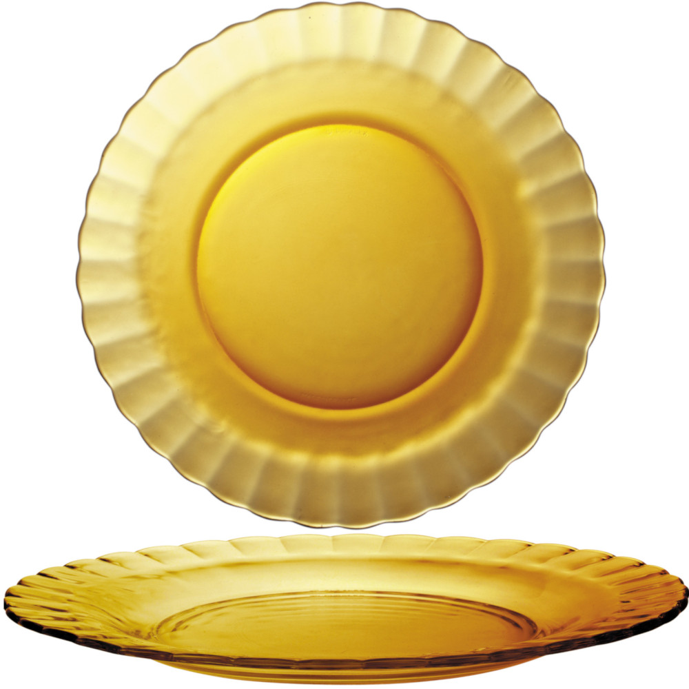 Plate Duralex Picardie Amber Orange 230 x 20 mm - 6 gab. Set 6 gab.