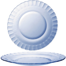 Plattenplatte Duralex Picardie Marine Blue 230 x 20 mm - Set von 6 PCs.