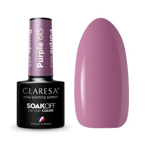 Verniz Híbrido CLARESA PURPLE 613 - 5g — conjunto mostrado