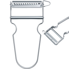 Peeler de verduras de frutas con estrella de Julienne - Plata