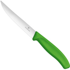 Serrated pizza knife with a sharp tip length 120/232 mm - green