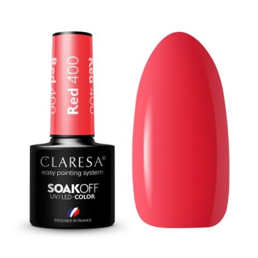CLARESA Hybrid lak za nokte CRVENI 400 - 5g — predmeti prikazani zajedno