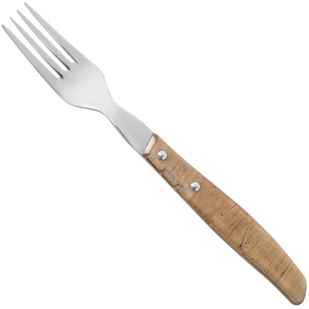 Fork para carnes horneadas. Bosque de madera brillante. Longitud 100/208 mm