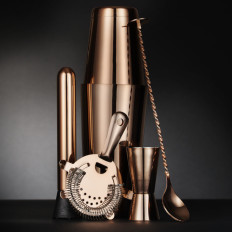 Barma Sit en el tubo Shaker Jigger Sitko Muddler Cuchara - Cobre