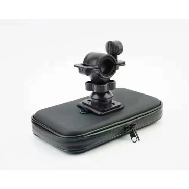 Vairo rato tvirtinimas su galvos 360 į dviračių laikiklį ant juodo telefono Vairo rato tvirtinimas su galvos 360 į dviračių laikiklį ant juodo telefono