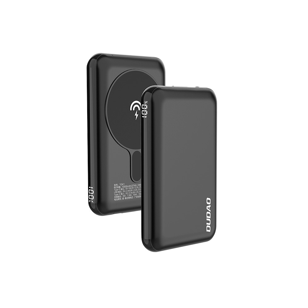 Powerbank 10000mAh TGK1 med en Magsafe 15W svart laddare