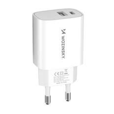 20W USB-A USB-C 100-240V WHITE CHARGER