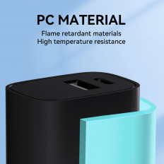 USB-A USB-C 100W USB-CH-tirgus lādētājs 100-240V melns